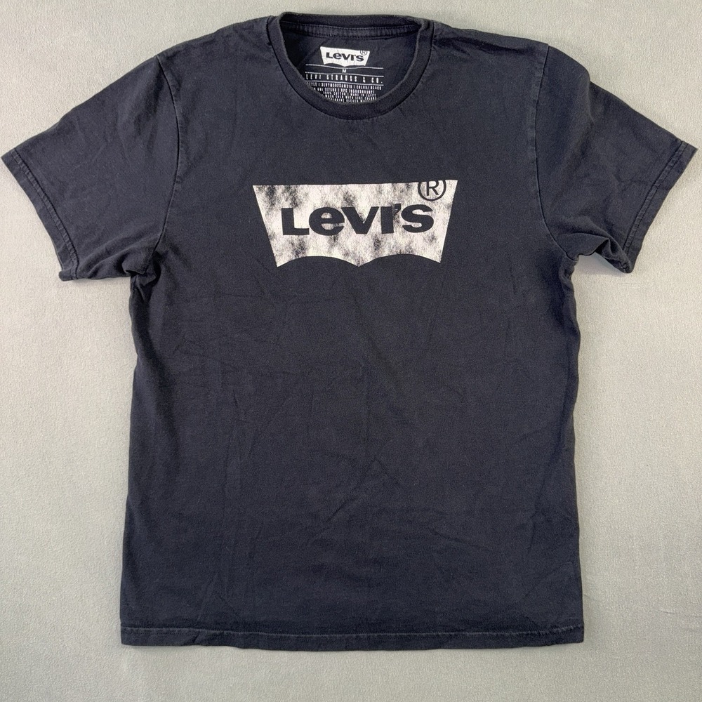 Levi's T Shirt Men's Medium Black Short Sleeve 100% Cotton